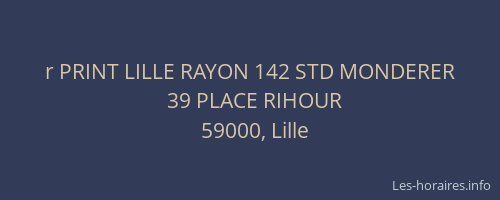 r PRINT LILLE RAYON 142 STD MONDERER