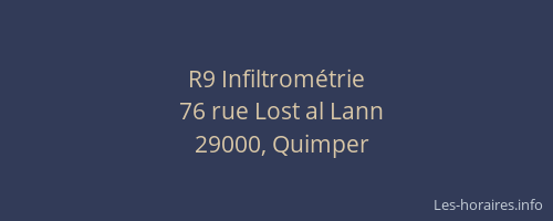 R9 Infiltrométrie