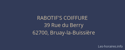 RABOTIF'S COIFFURE