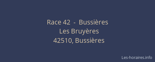 Race 42  -  Bussières