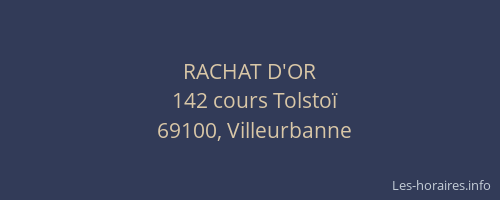 RACHAT D'OR