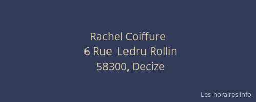Rachel Coiffure