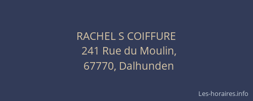 RACHEL S COIFFURE