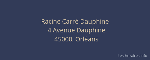 Racine Carré Dauphine