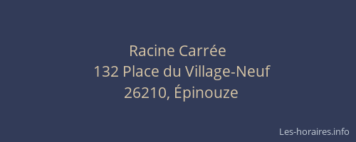 Racine Carr&eacute;e