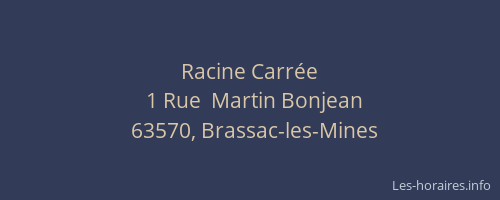 Racine Carr&eacute;e