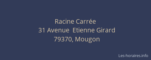 Racine Carr&eacute;e