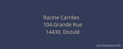 Racine Carrées