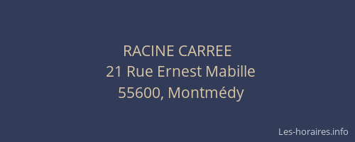 RACINE CARREE