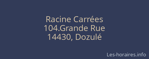 Racine Carrées