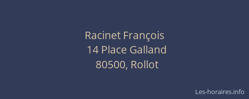 Racinet Fran&ccedil;ois
