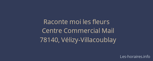 Raconte moi les fleurs