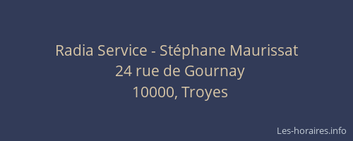 Radia Service - Stéphane Maurissat
