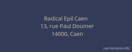 Radical Epil Caen