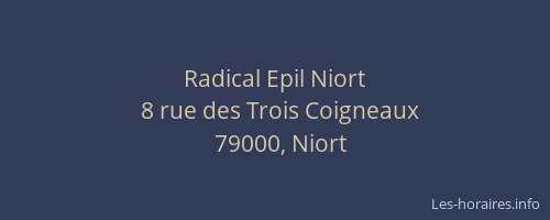 Radical Epil Niort