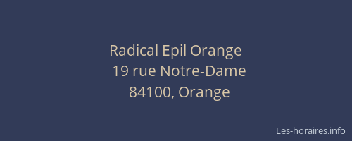 Radical Epil Orange