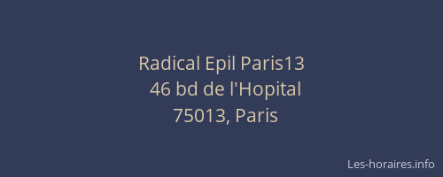 Radical Epil Paris13