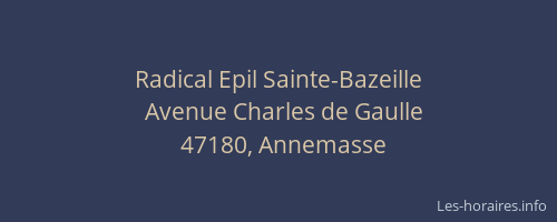 Radical Epil Sainte-Bazeille
