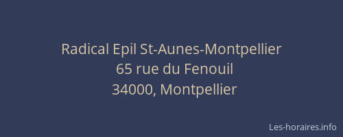 Radical Epil St-Aunes-Montpellier
