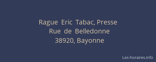 Rague  Eric  Tabac, Presse