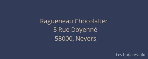 Ragueneau Chocolatier