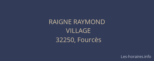 RAIGNE RAYMOND