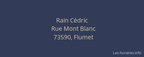 Rain Cédric
