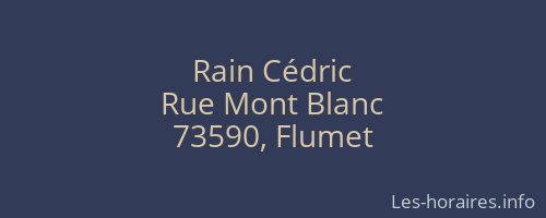Rain Cédric