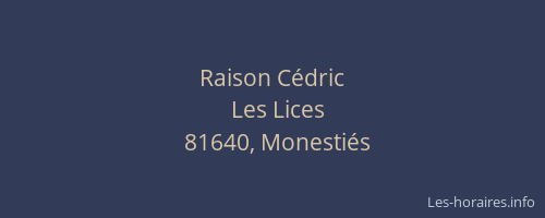 Raison C&eacute;dric