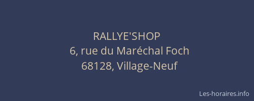 RALLYE'SHOP