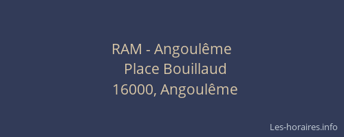 RAM - Angoulême