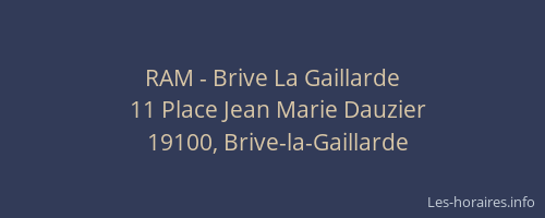 RAM - Brive La Gaillarde