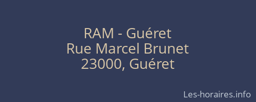 RAM - Guéret