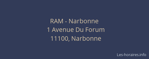 RAM - Narbonne