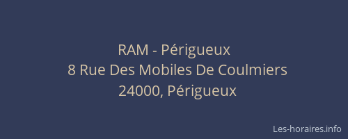 RAM - Périgueux