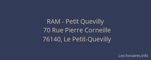 RAM - Petit Quevilly