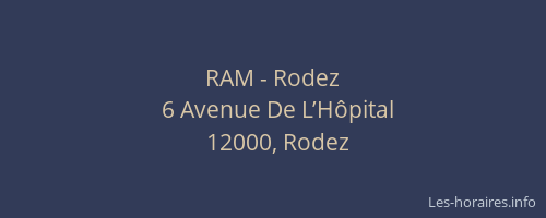 RAM - Rodez