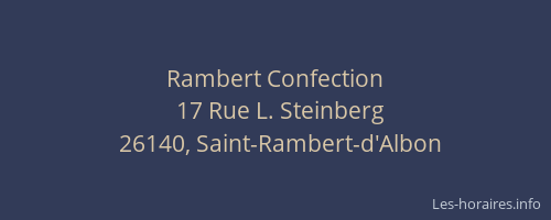 Rambert Confection