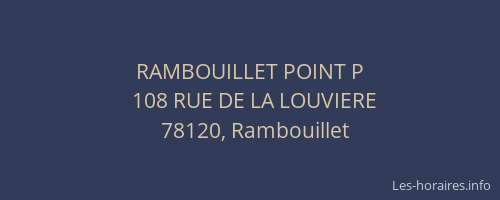 RAMBOUILLET POINT P