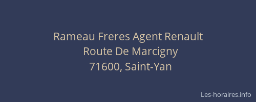 Rameau Freres Agent Renault