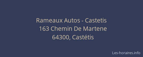 Rameaux Autos - Castetis