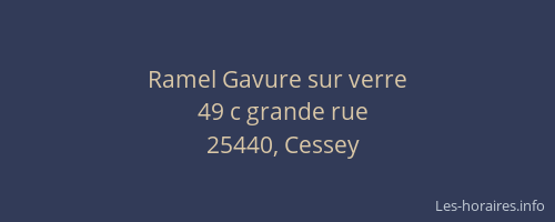 Ramel Gavure sur verre