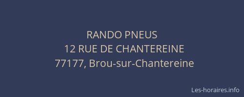 RANDO PNEUS