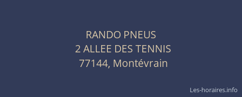 RANDO PNEUS