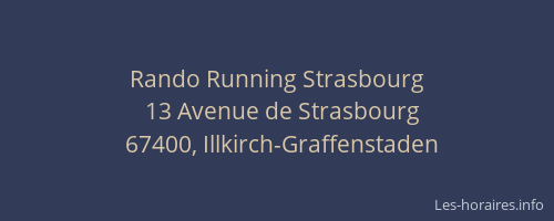 Rando Running Strasbourg