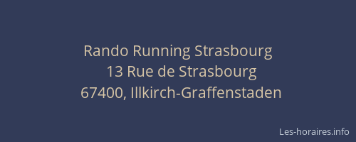 Rando Running Strasbourg