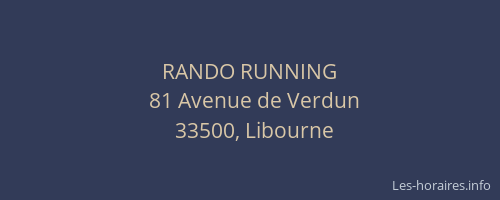 RANDO RUNNING