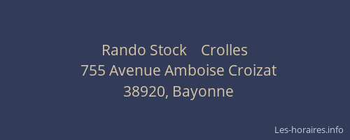 Rando Stock    Crolles