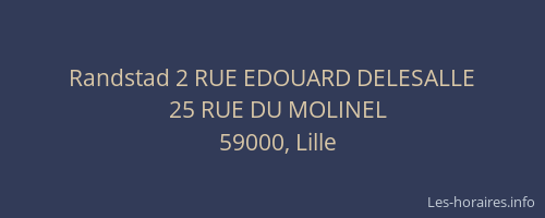 Randstad 2 RUE EDOUARD DELESALLE