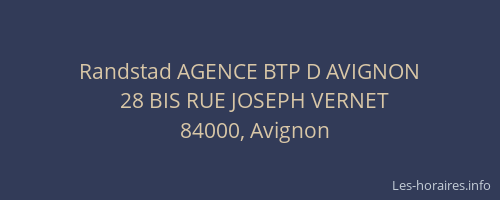 Randstad AGENCE BTP D AVIGNON